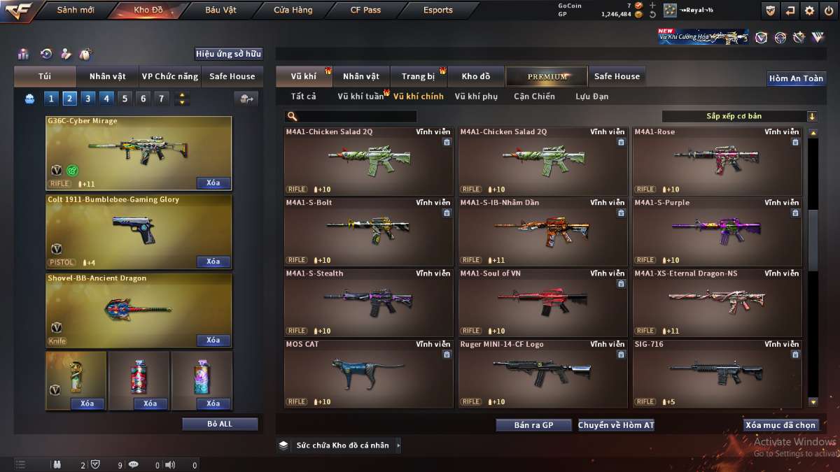 shop acc cf uy tin gia re